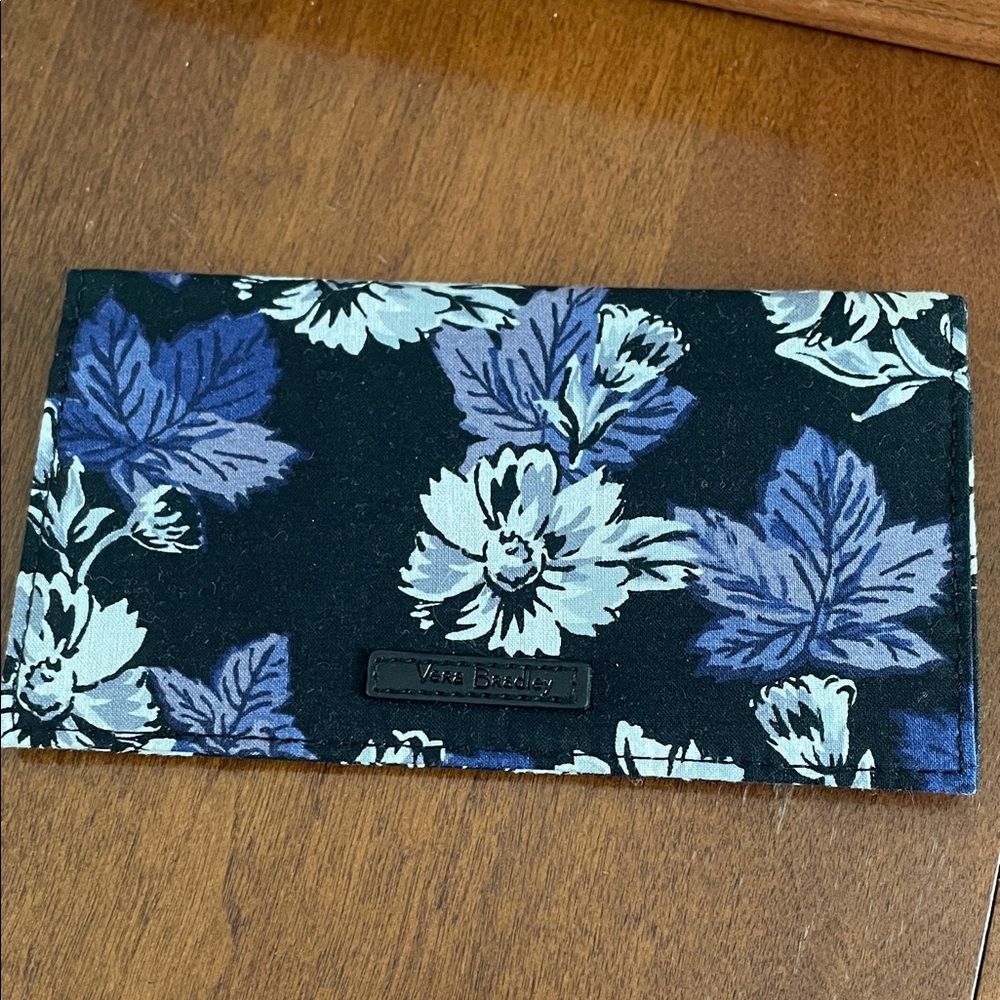 Vera Bradley Black and Purple Floral Wallet